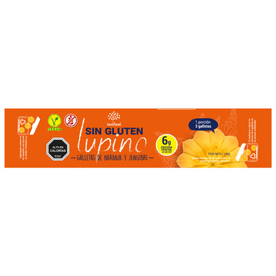 Galletas de Naranja-Jengibre sin gluten y veganas, con Lupino 180g