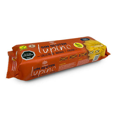 Galletas de Naranja-Jengibre sin gluten y veganas, con Lupino 180g (Junaeb)