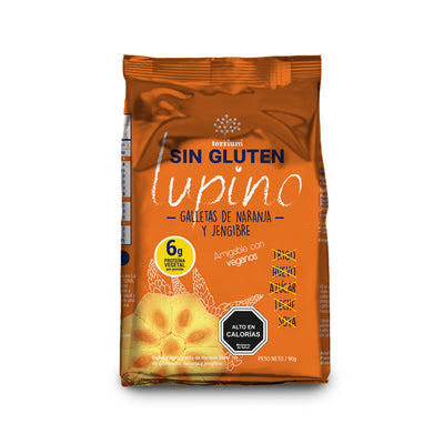 Galletas de Naranja-Jengibre sin gluten y veganas, con Lupino 90g (Junaeb)