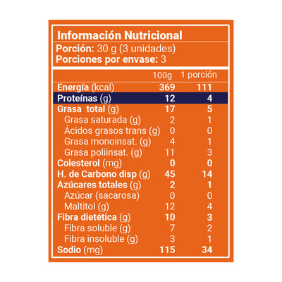 Galletas de Naranja-Jengibre sin gluten y veganas, con Lupino 90g (Junaeb)