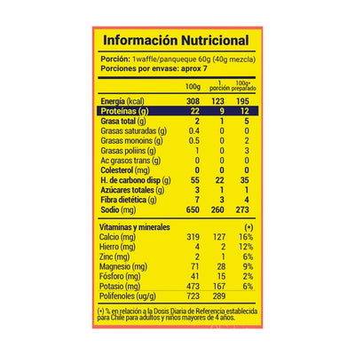 Premezcla para Waffle y Pancake con Lupino 300 g (Junaeb)