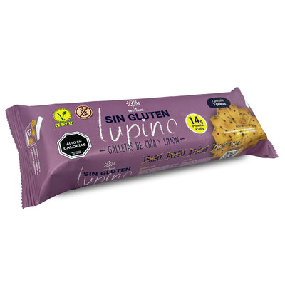 Galletas de Chía y Limón sin gluten y veganas, con Lupino 180g (Junaeb)