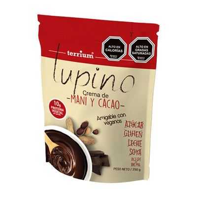 Crema Maní Cacao con proteína Lupino 250g