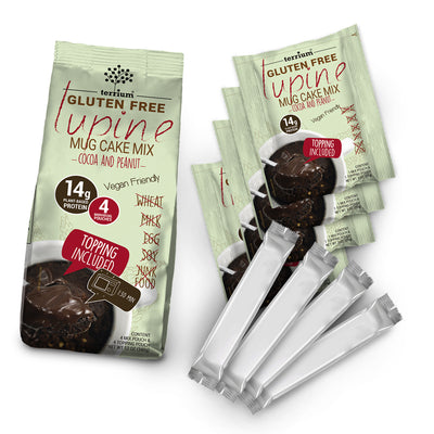 Mezcla para MugCake Lupino Cacao y Maní  (4 sobres)