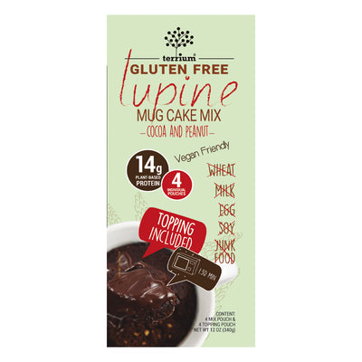 Mezcla para MugCake Lupino Cacao y Maní  (4 sobres) (Junaeb)