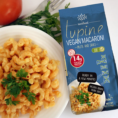 Pasta con salsa "queso"- veganos y sin gluten 170g - 2 platos (Junaeb)