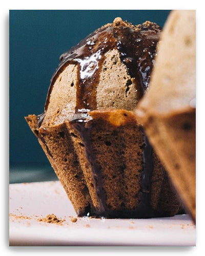 Queque de café relleno con crema avellanas y cacao