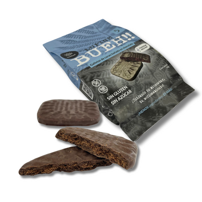 BUEH!! Galletas de cacao bañadas chocolate (30g)