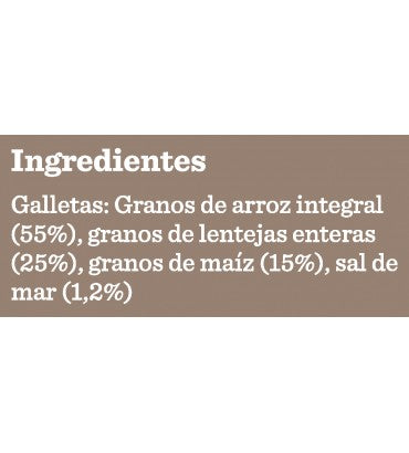 Galletas Arroz, Lenteja y Maíz sin gluten- saladas (Junaeb)
