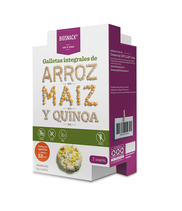 Galletas de Arroz Maíz y Quinoa sin gluten y sin azúcar