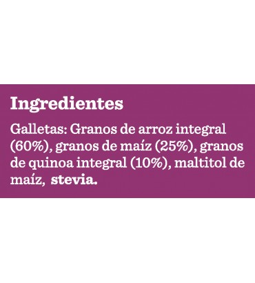 Galletas de Arroz Maíz y Quinoa sin gluten y sin azúcar