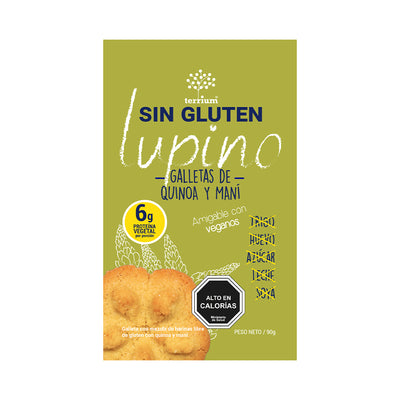 Galletas de Quinoa-Maní sin gluten y veganas, con Lupino 90g