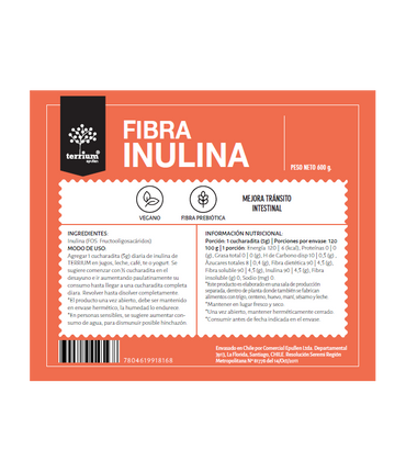 Fibra Inulina en Polvo 600g