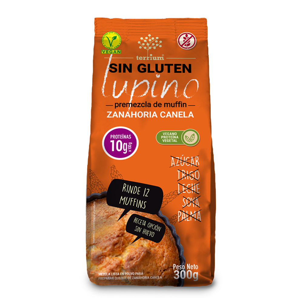 Premezcla para Muffin de Zanahoria y Canela con Lupino 300g (Junaeb)