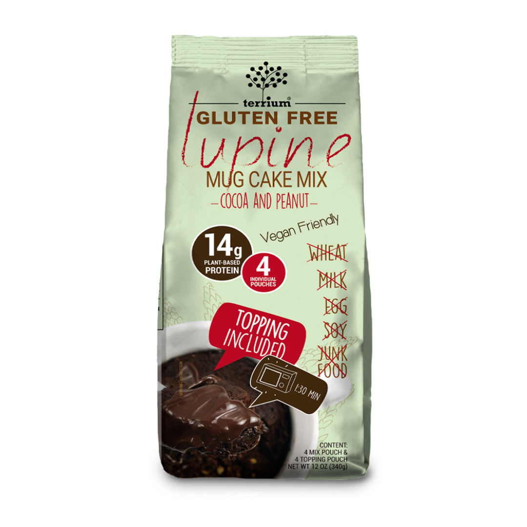 Mezcla para MugCake Lupino Cacao y Maní  (4 sobres)