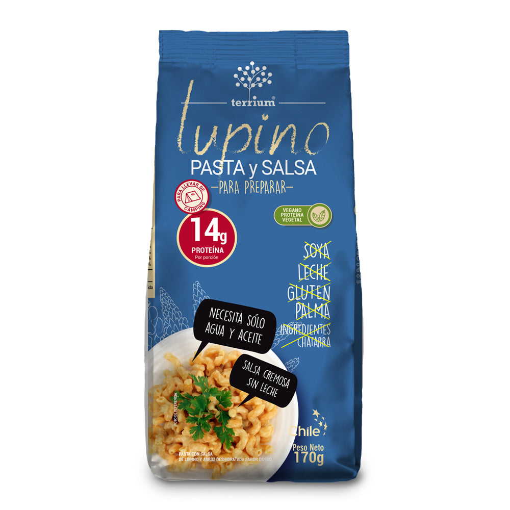 Pasta con salsa "queso"- veganos y sin gluten 170g - 2 platos (Junaeb)